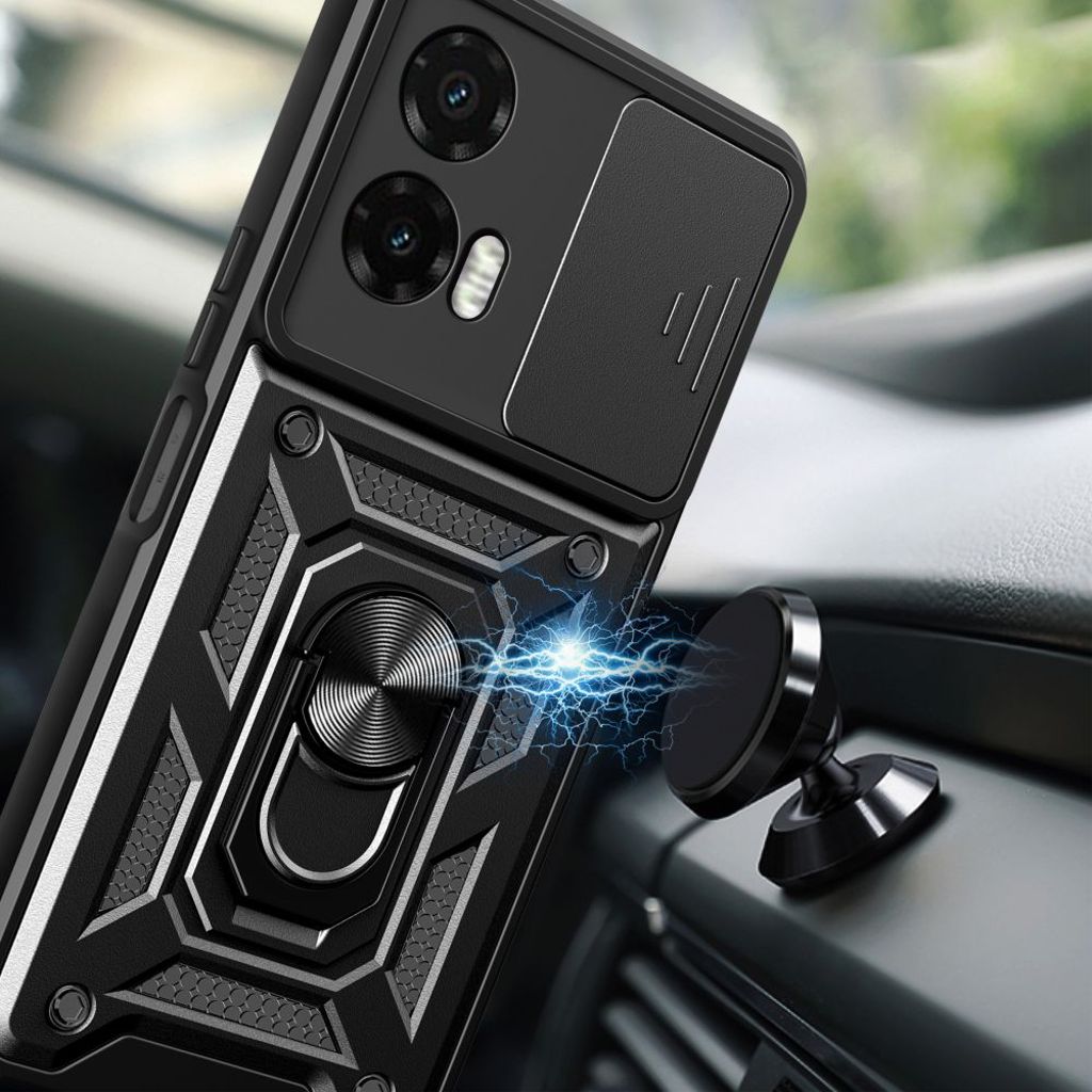 Tech-Protect CamShield Pro Cover til Motorola Moto G35 5G - Sort