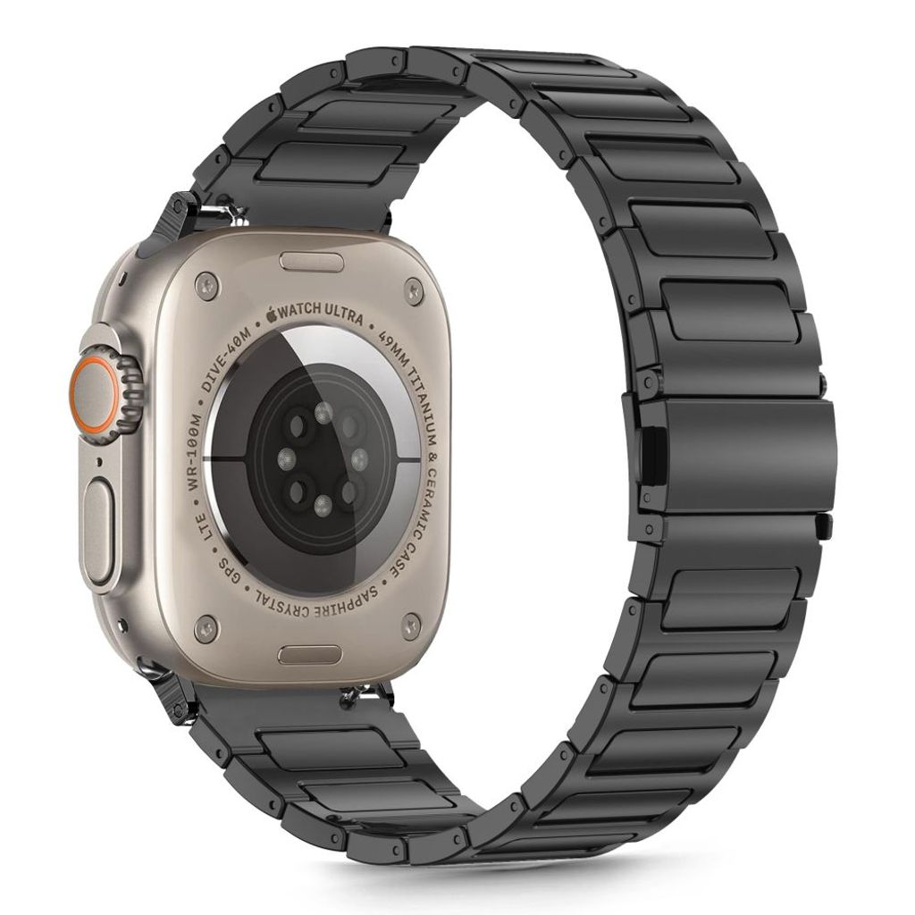 Tech-Protect Stainless Klokkereim til Apple Watch 44/45/46/49 mm - Svart