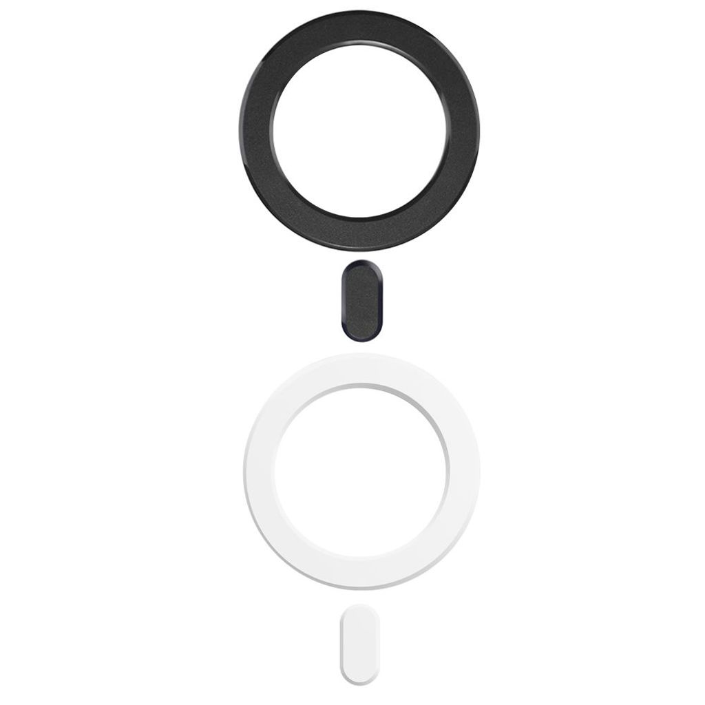 Tech-Protect MMP-100 MagSafe Ring 2-pakkaus – valkoinen/musta