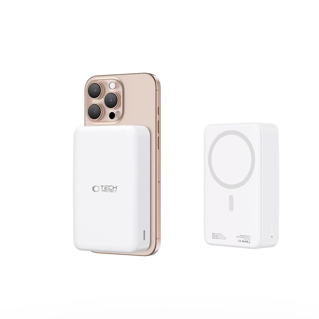 Powerbank Tech-Protect PB12 LifeMag MagSafe 20000mAh – hvit