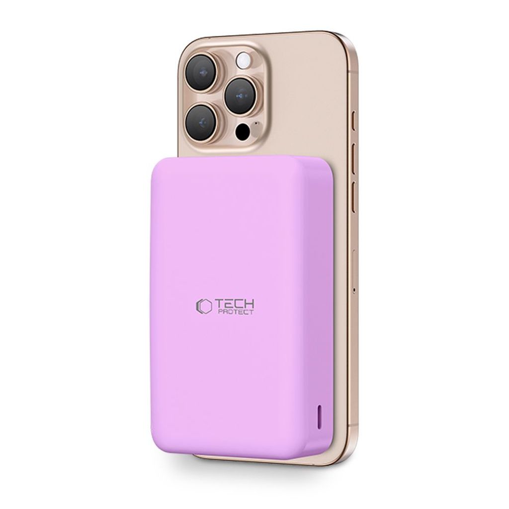 Powerbank Tech-Protect PB12 LifeMag MagSafe 20000mAh – lilla