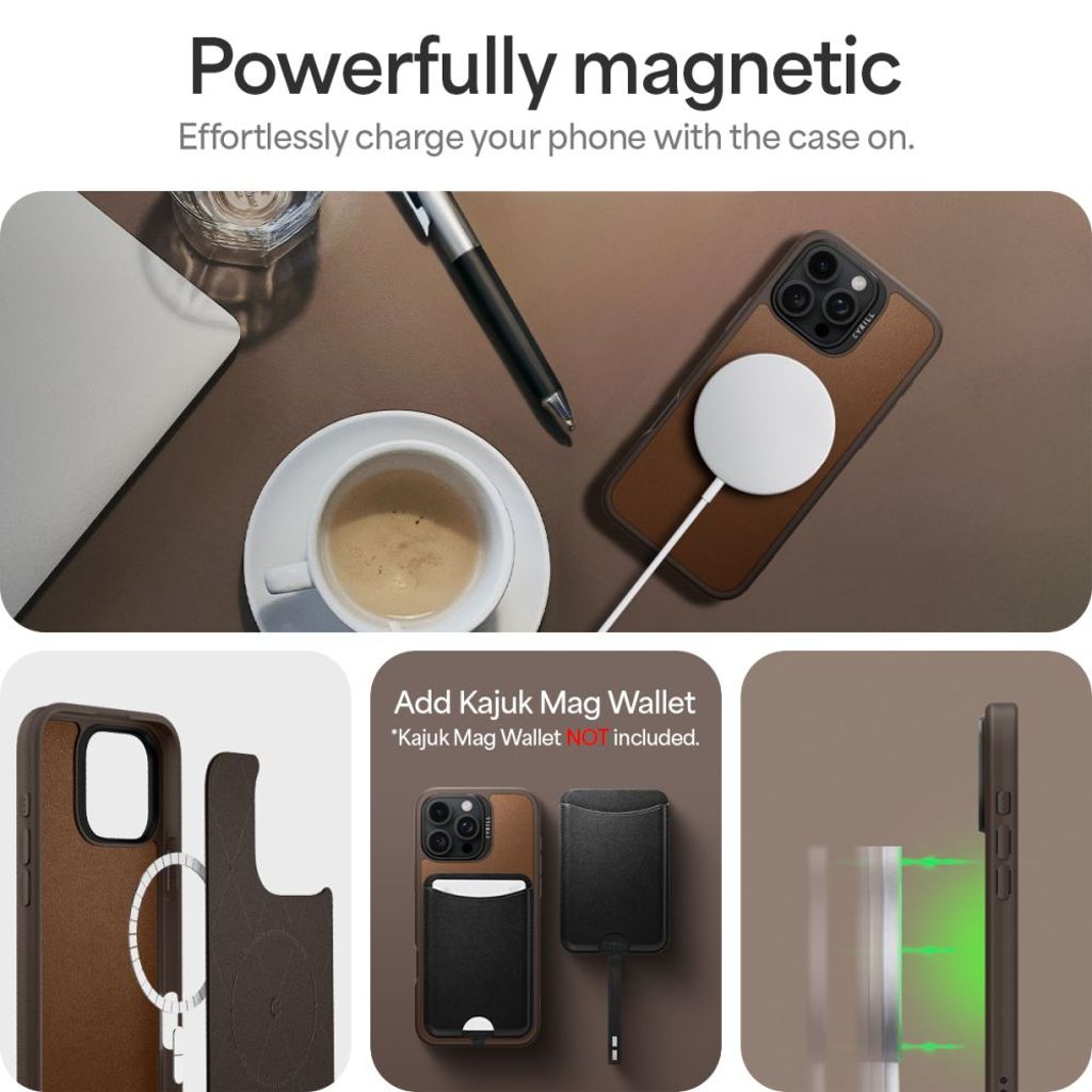 Spigen Cyrill Kajuk MagSafe Deksel til iPhone 16 Pro Max - Brun