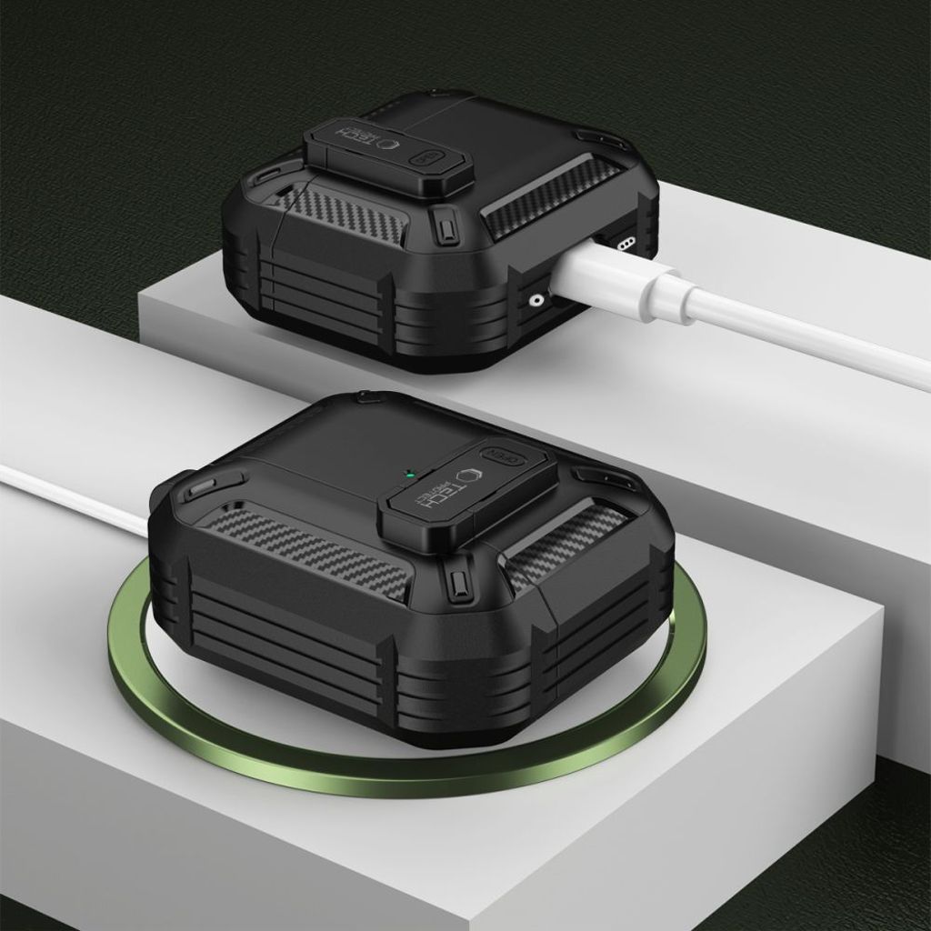 Tech-Protect Carbonox Case for AirPods 4 - Black