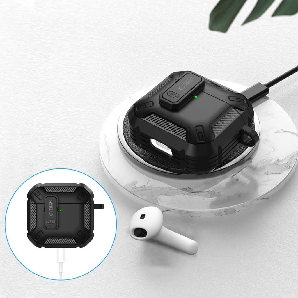 Tech-Protect Carbonox Case for AirPods 4 - Black