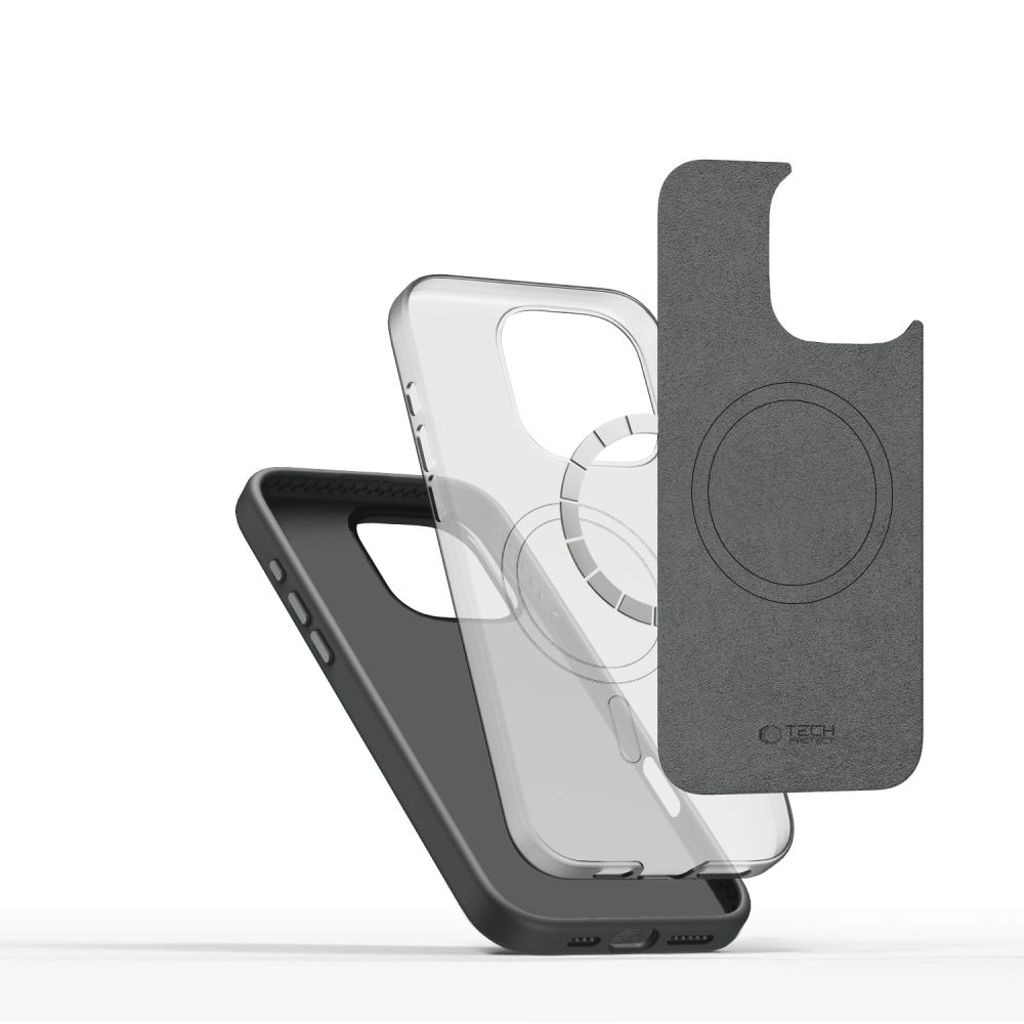Tech-Protect Silicone Pure Magsafe Cover til iPhone 16 Pro Max - Grå