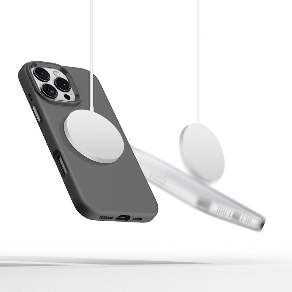 Tech-Protect Silicone Pure Magsafe Cover til iPhone 16 Pro Max - Grå