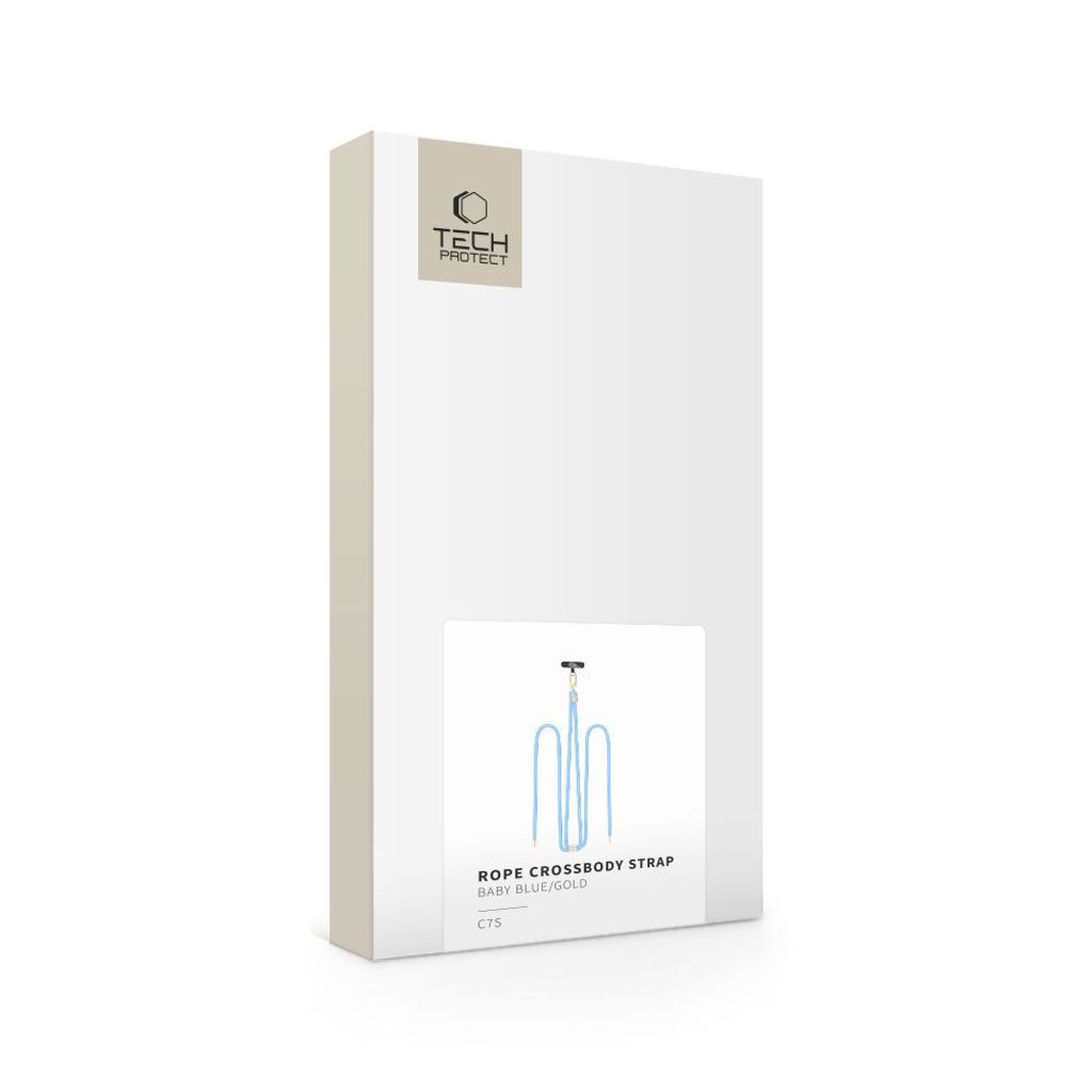 Tech-Protect C7S puhelinhihna – vaaleansininen/kulta