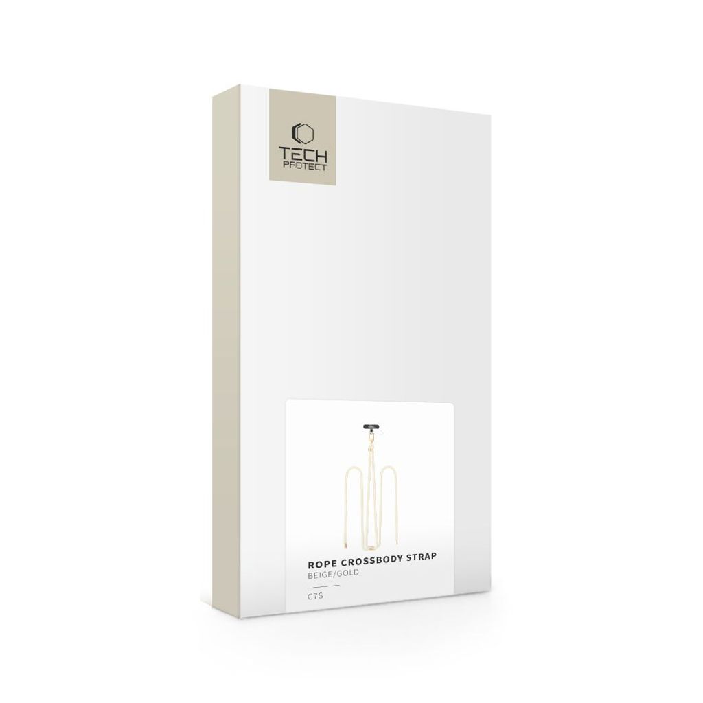 Tech-Protect C7S Puhelinhihna – Beige/Kulta