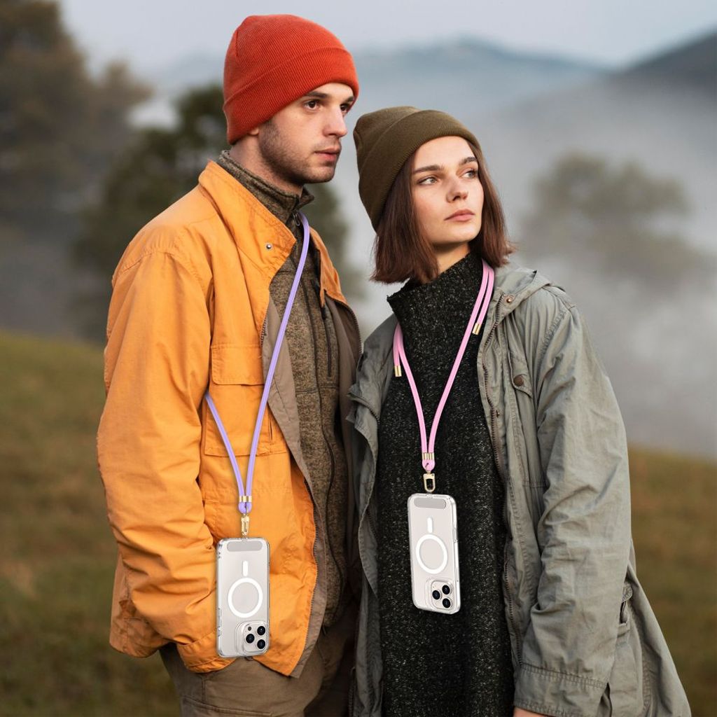 Tech-Protect C7S puhelinhihna – violetti/kulta