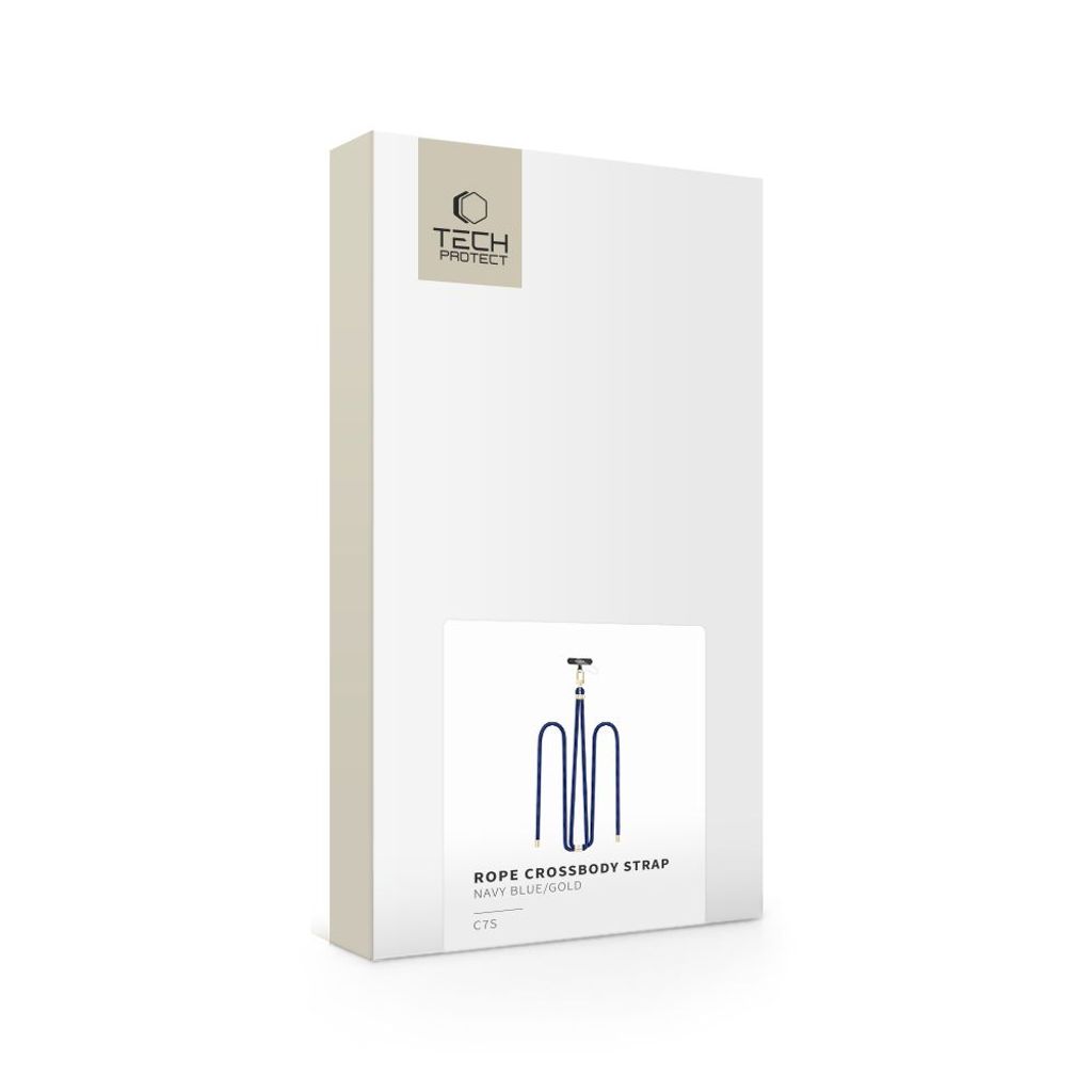 Tech-Protect C7S säädettävä puhelinhihna – tummansininen/kulta