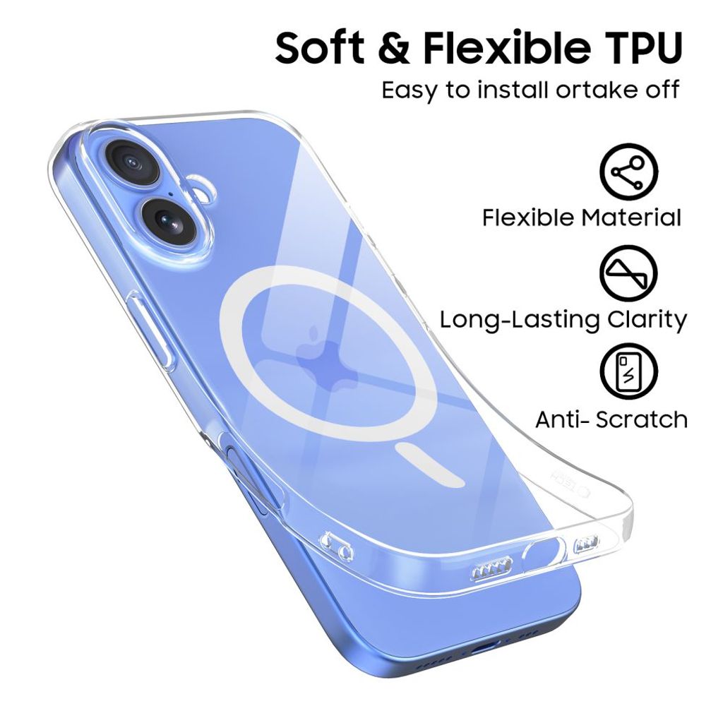 Tech-Protect FlexAir MagSafe Case for iPhone 16 - Transparent
