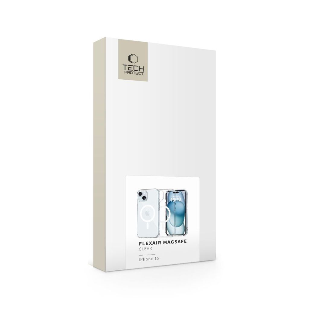 Tech-Protect FlexAir MagSafe Case for iPhone 15 - Transparent