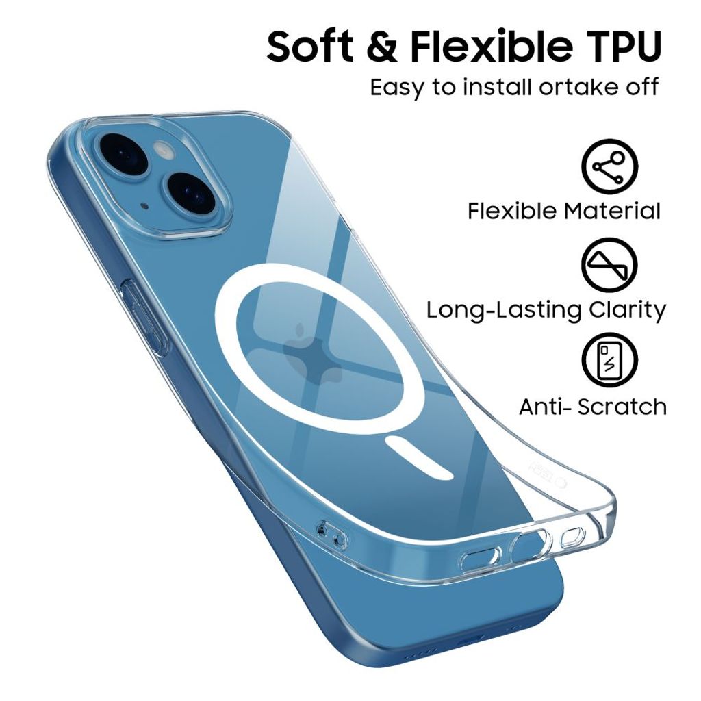 Tech-Protect FlexAir MagSafe Skal till iPhone 13 Mini - Transparent