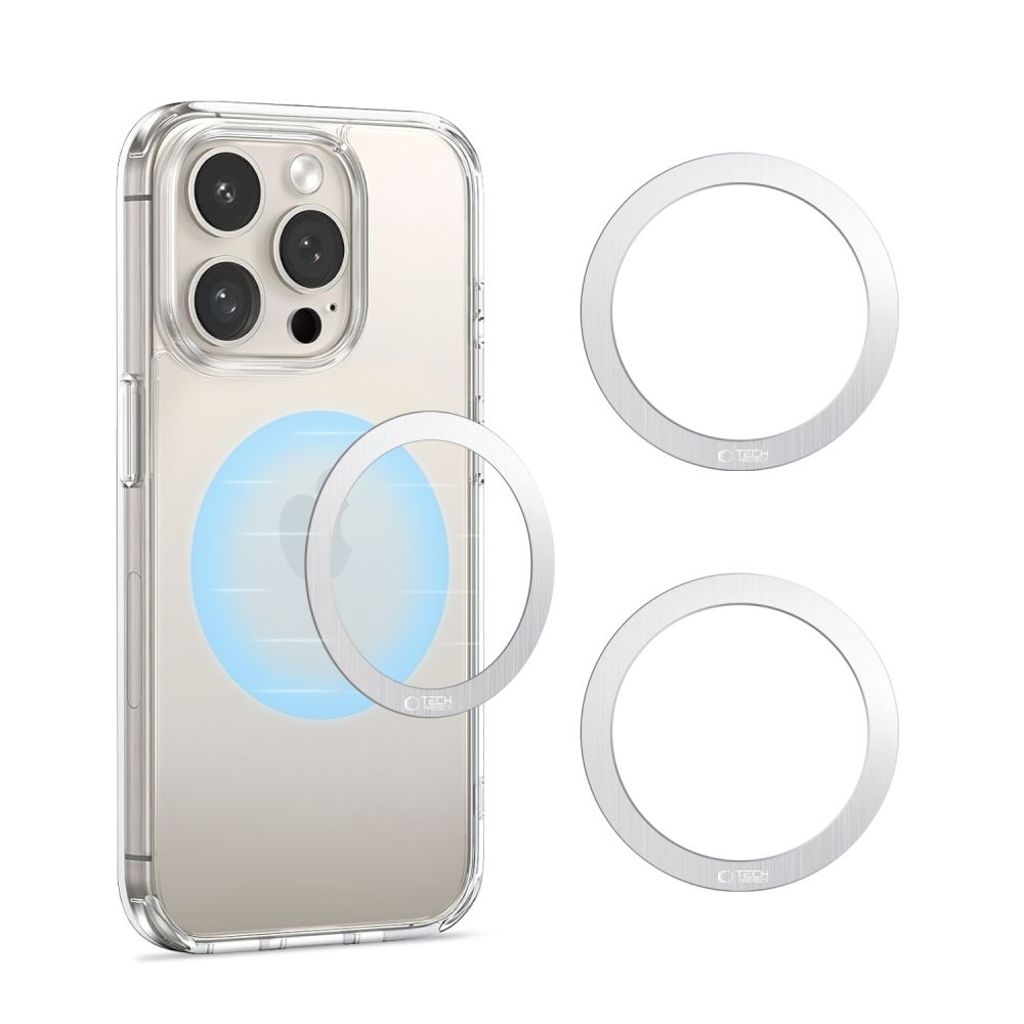 Tech-Protect MMP-110 2i1 MagSafe ring – sølv / sølv