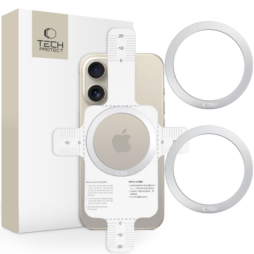 Tech-Protect MMP-110 2i1 MagSafe ring – sølv / sølv