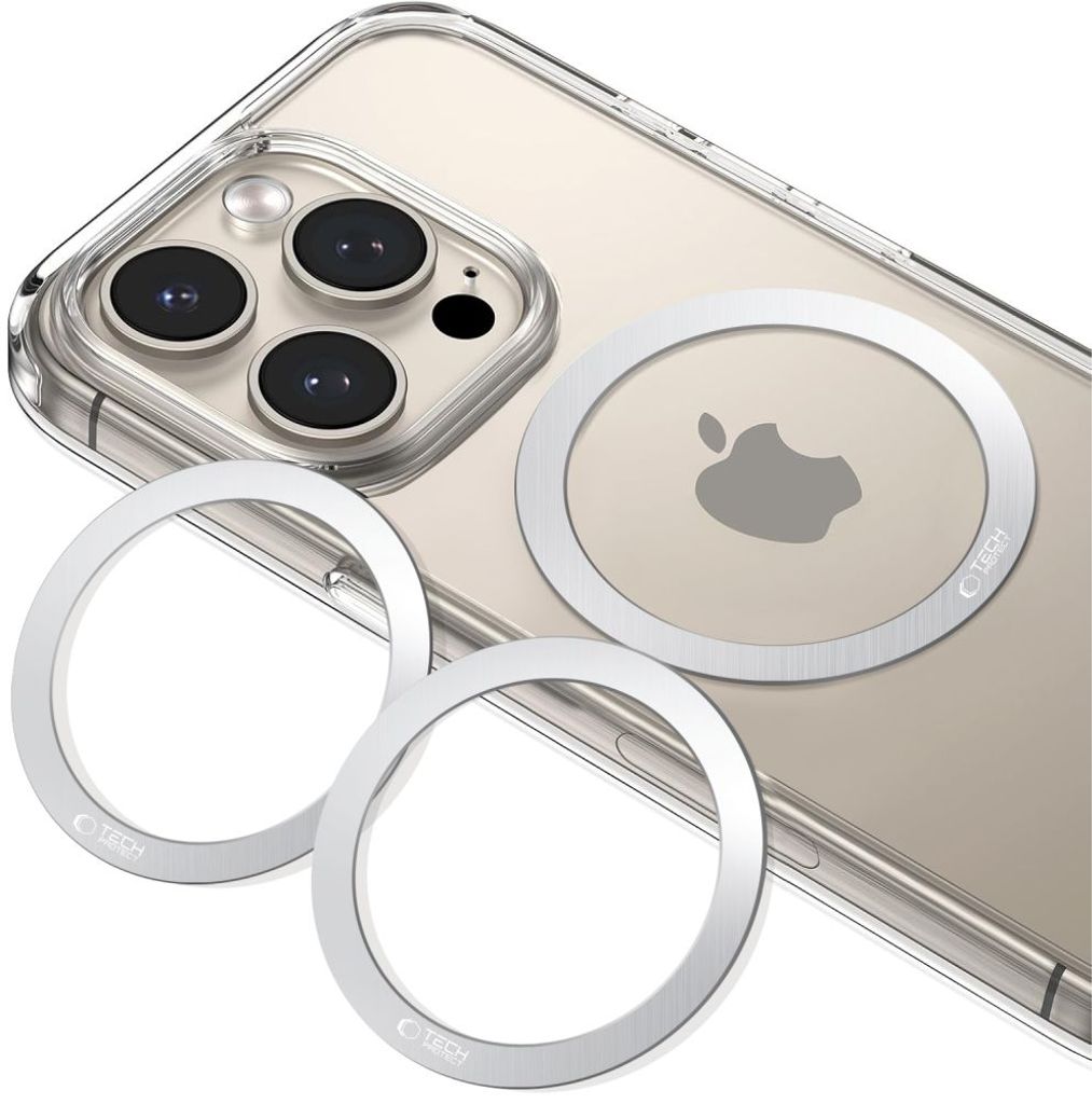 Tech-Protect MMP-110 2i1 MagSafe ring – sølv / sølv