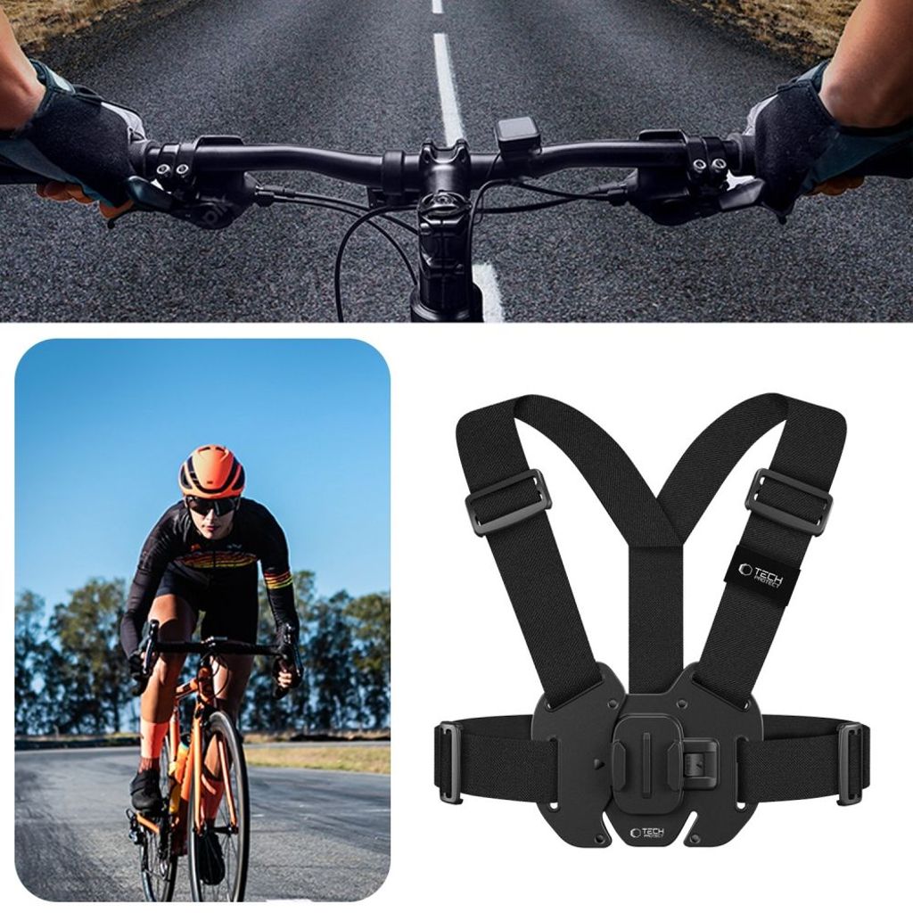 Tech-Protect GA100 Chest Mount for GoPro / DJI – Black