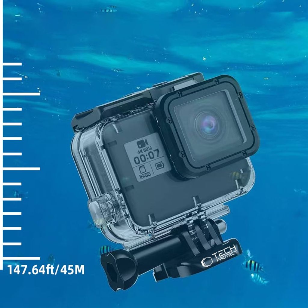 Tech-Protect GA200 Waterproof Case for GoPro Hero 5 / 6 / 7 – Transparent