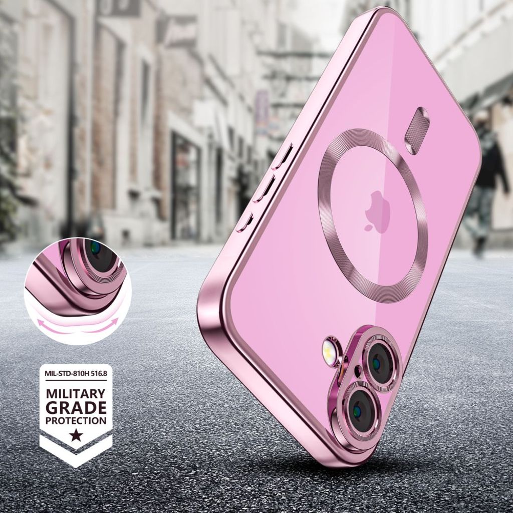 Tech-Protect MagFlex MagSafe Case for iPhone 16 - Transparent/Pink