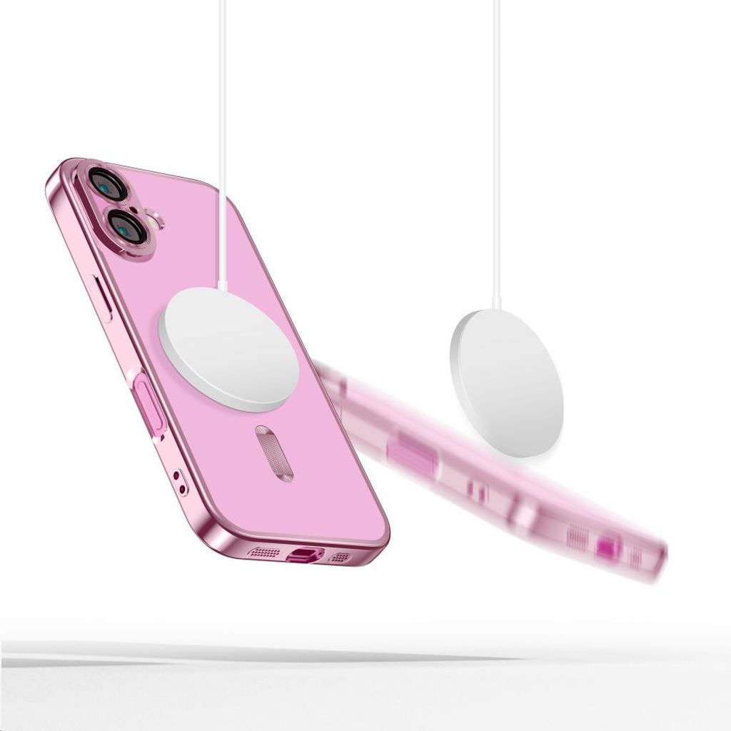 Tech-Protect MagFlex MagSafe Case for iPhone 16 - Transparent/Pink