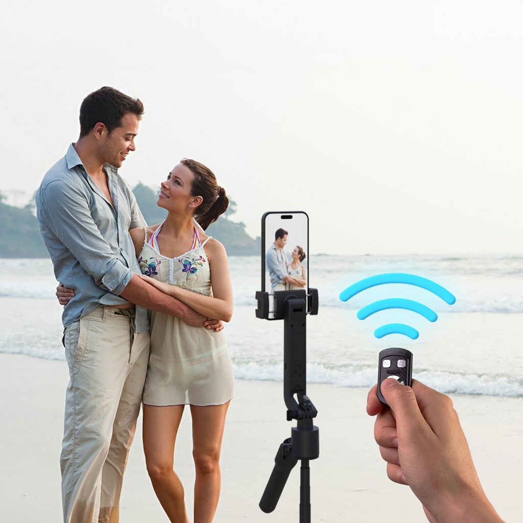 Wozinsky Selfie-keppi 360° AI Automaattinen Kasvojen Seuranta - Musta