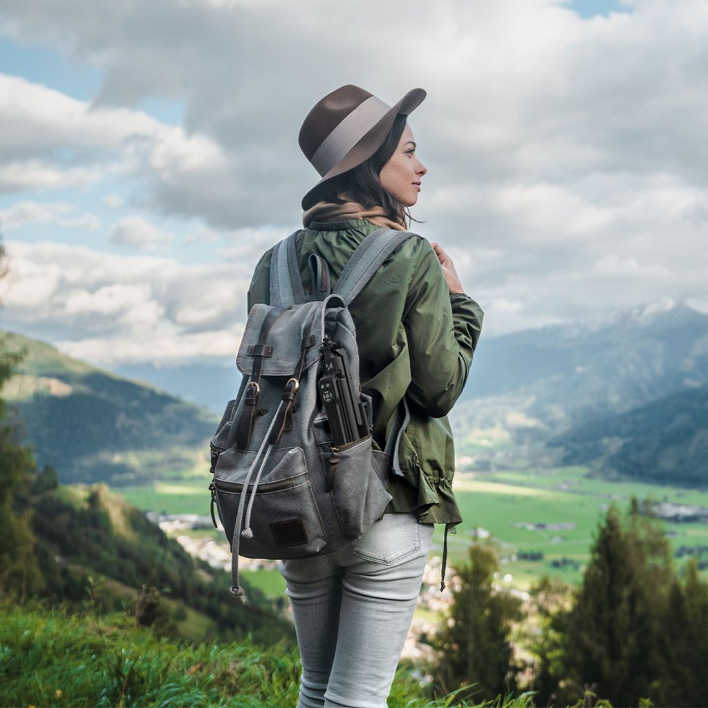 Wozinsky Selfie-keppi 360° AI Automaattinen Kasvojen Seuranta - Musta