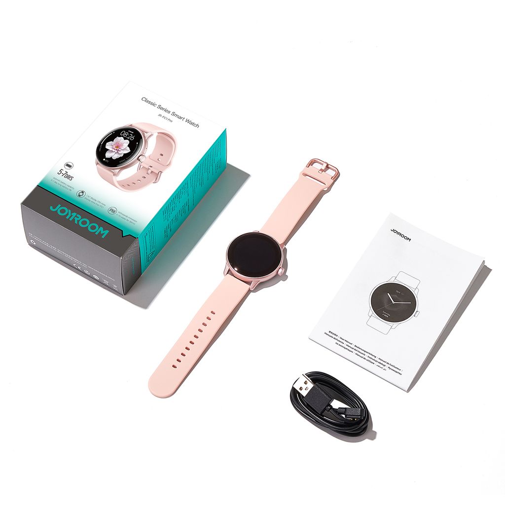 Joyroom Classis Series JR-FC1 smartklokke med anropsfunksjon IP68 - rosa