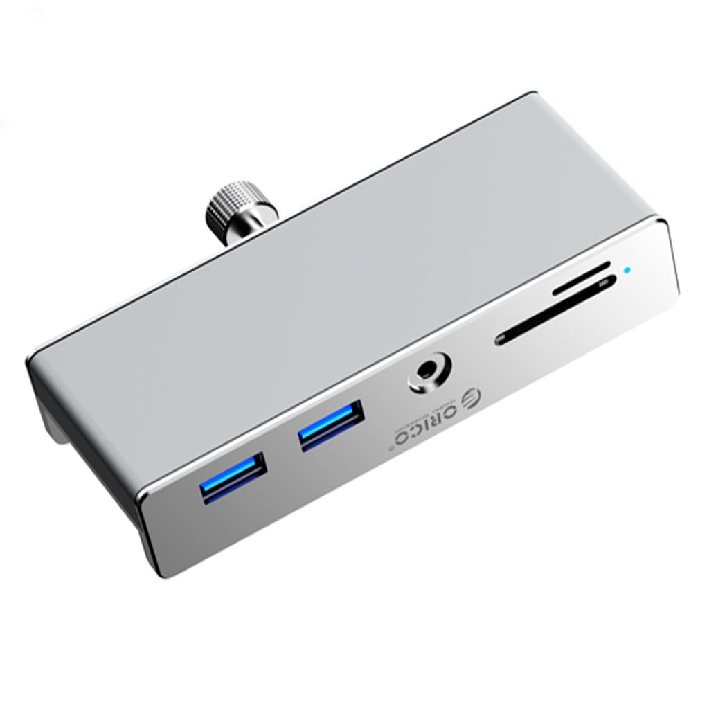 Orico MH5PMM clamp montert USB-hub med lyd, SD og kortleser - sort
