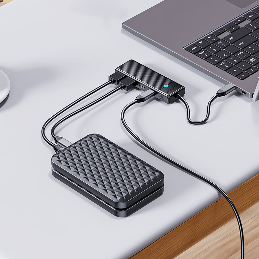 Hub USB-C Orico PAPW2AC-C3 dockingstasjon 2x USB-A + 2x USB-C - svart