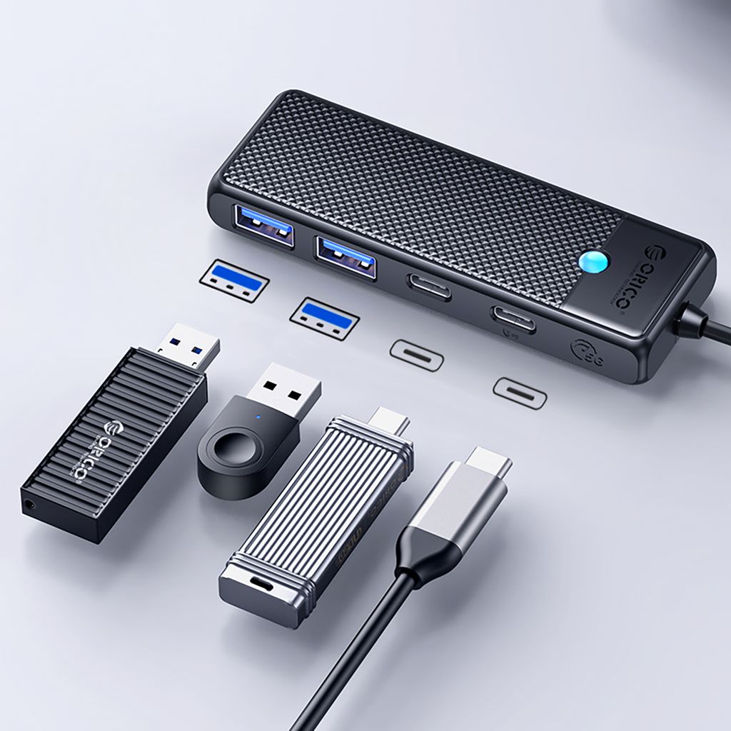 Hub USB-C Orico PAPW2AC-C3 dockingstasjon 2x USB-A + 2x USB-C - svart