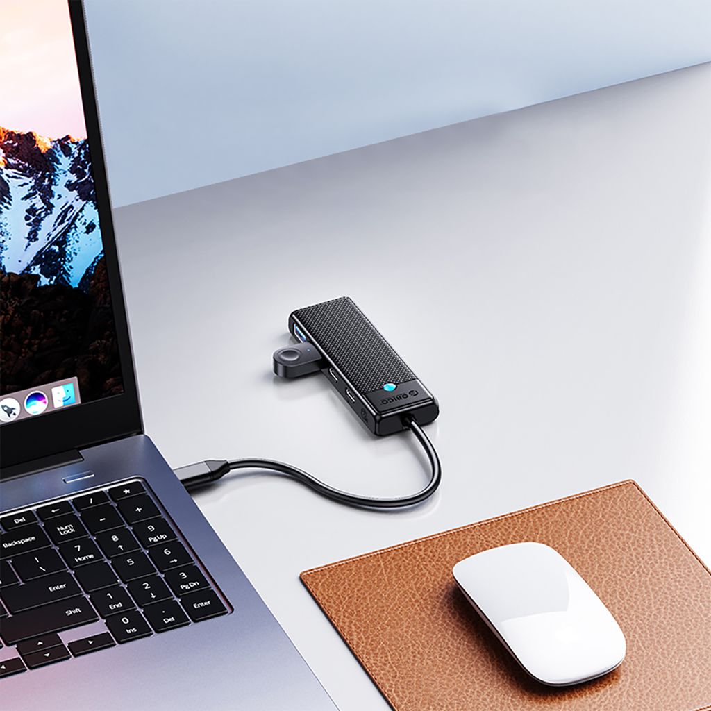 Hub USB-C Orico PAPW2AC-C3 dockingstasjon 2x USB-A + 2x USB-C - svart