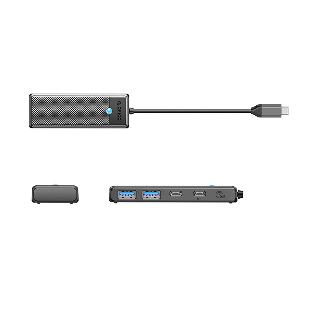Hub USB-C Orico PAPW2AC-C3 dockingstasjon 2x USB-A + 2x USB-C - svart