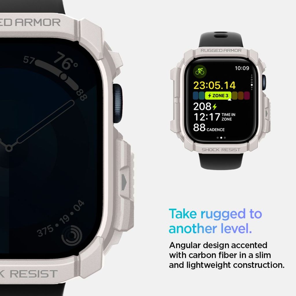 Spigen Rugged Armor Klokkereim til Apple Watch 10 46 mm - Beige