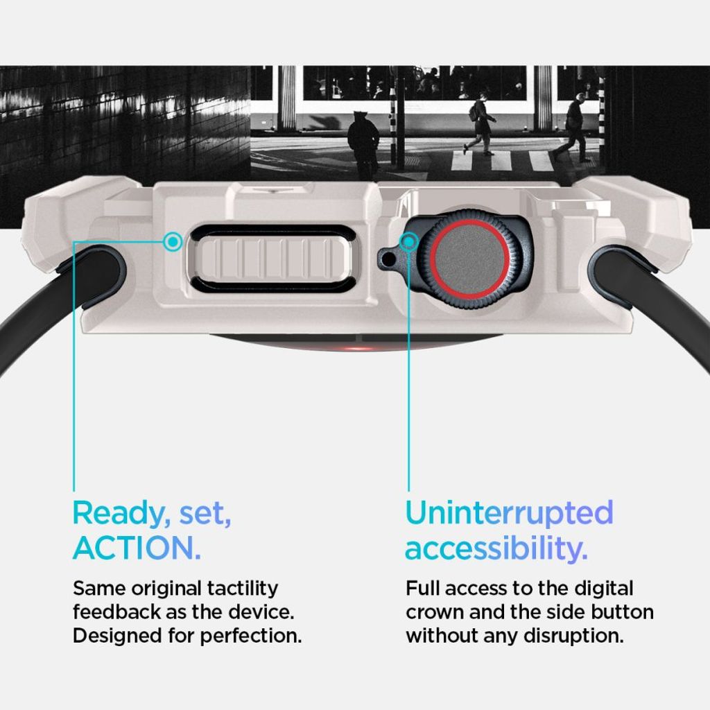 Spigen Rugged Armor Klokkereim til Apple Watch 10 46 mm - Beige