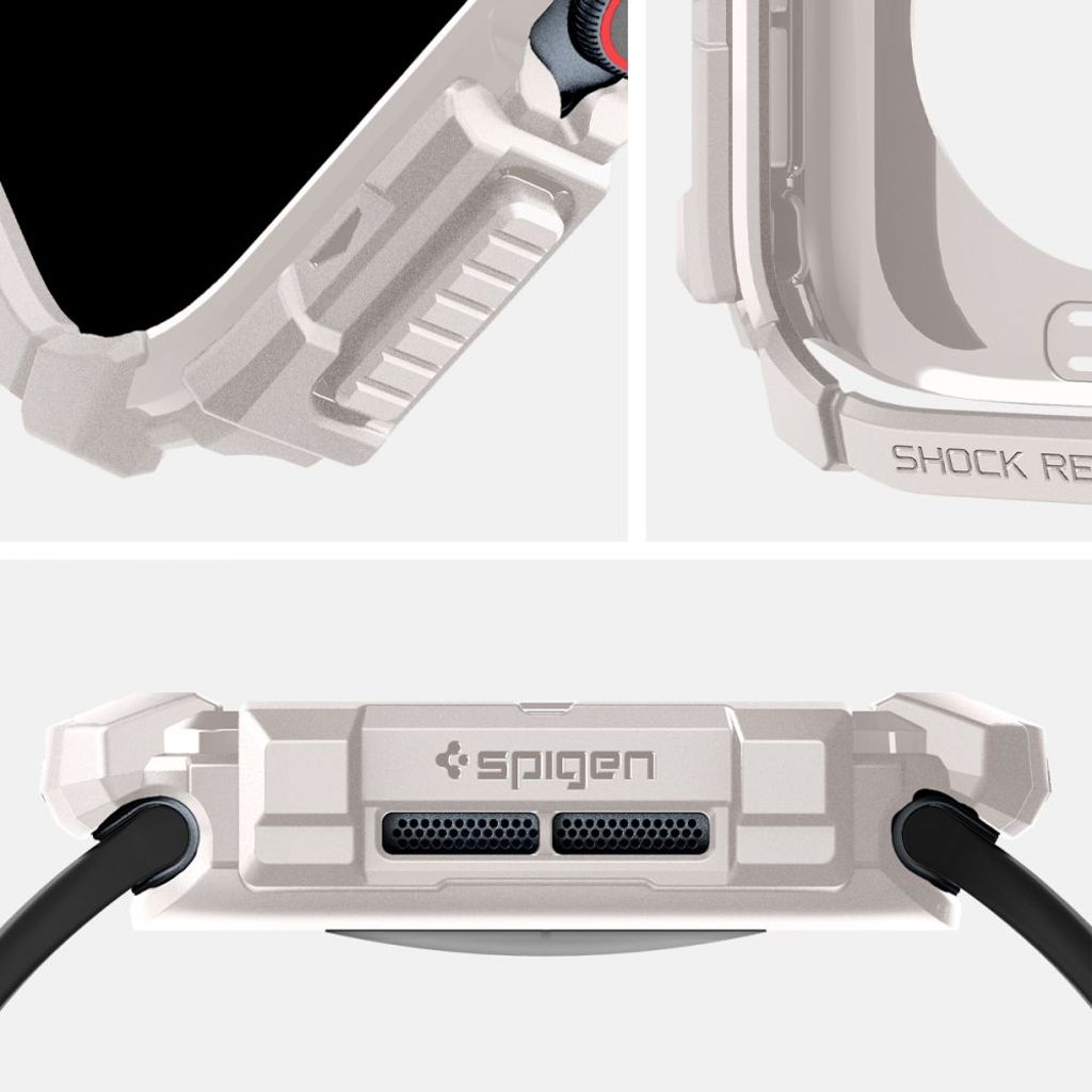 Spigen Rugged Armor Klokkereim til Apple Watch 10 46 mm - Beige