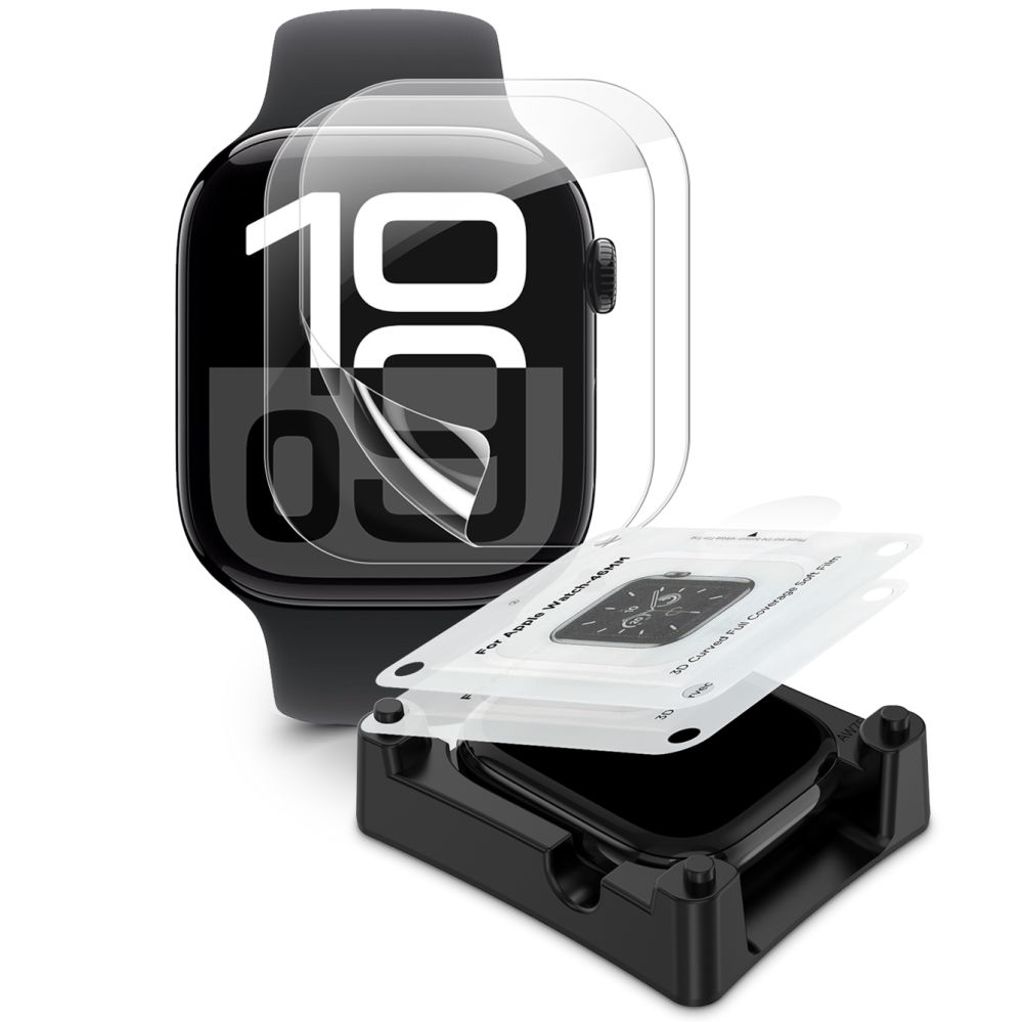 Tech-Protect Supreme Hydrogel Skjermbeskytter til Apple Watch 10 42 mm, 2-pakning