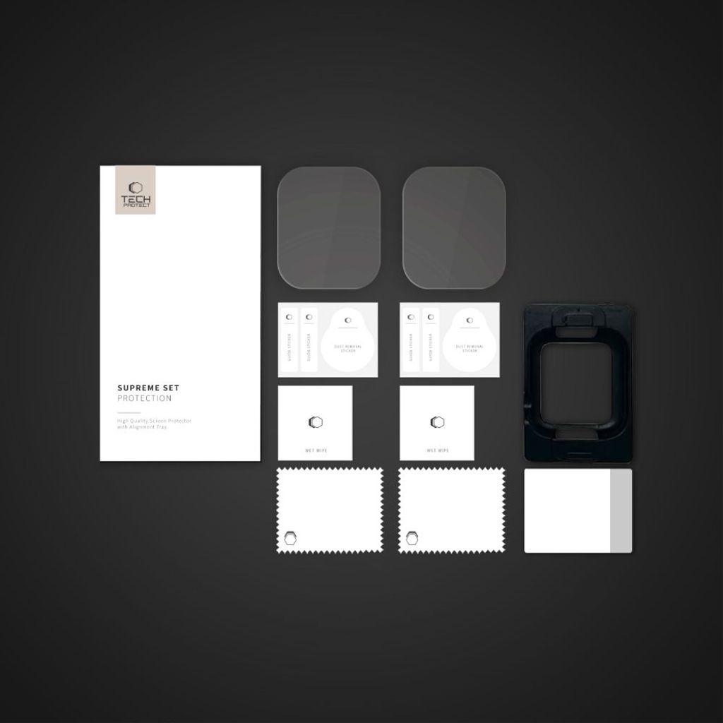 Tech-Protect Supreme Hydrogel Skjermbeskytter til Apple Watch 10 42 mm, 2-pakning