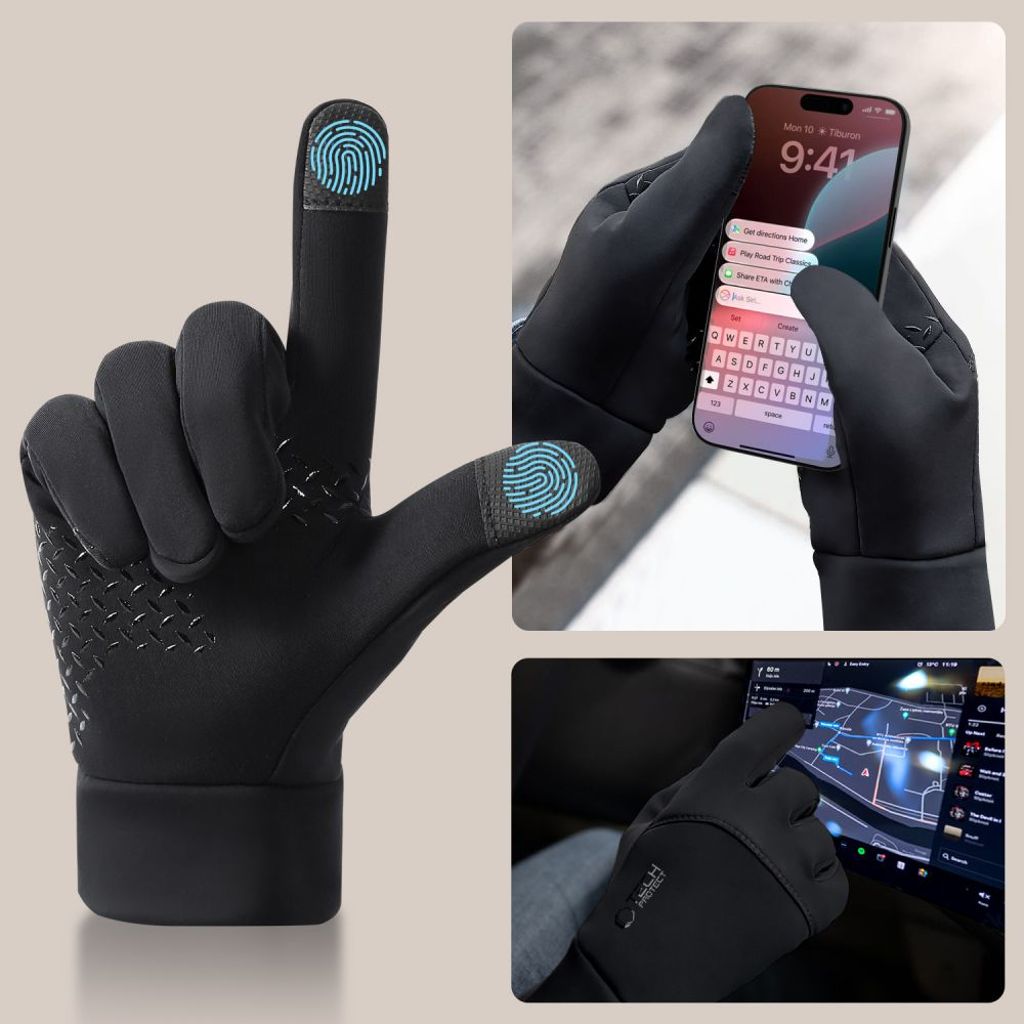 Tech-Protect WG01 hansker med berøringstupper L – svart