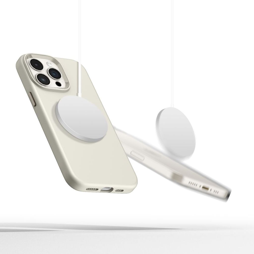 Tech-Protect Silicone Pure Magsafe Deksel til iPhone 15 Pro Max - Beige