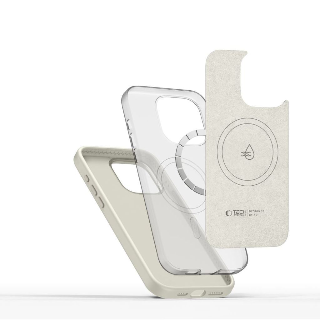 Tech-Protect Silicone Pure Magsafe Deksel til iPhone 15 Pro Max - Beige