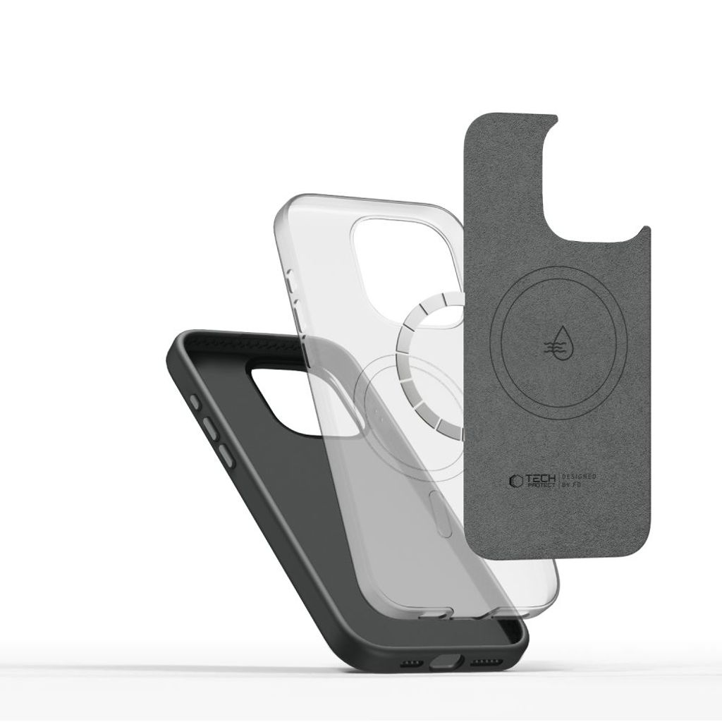 Tech-Protect Silicone Pure Magsafe Deksel til iPhone 15 Pro Max - Grå