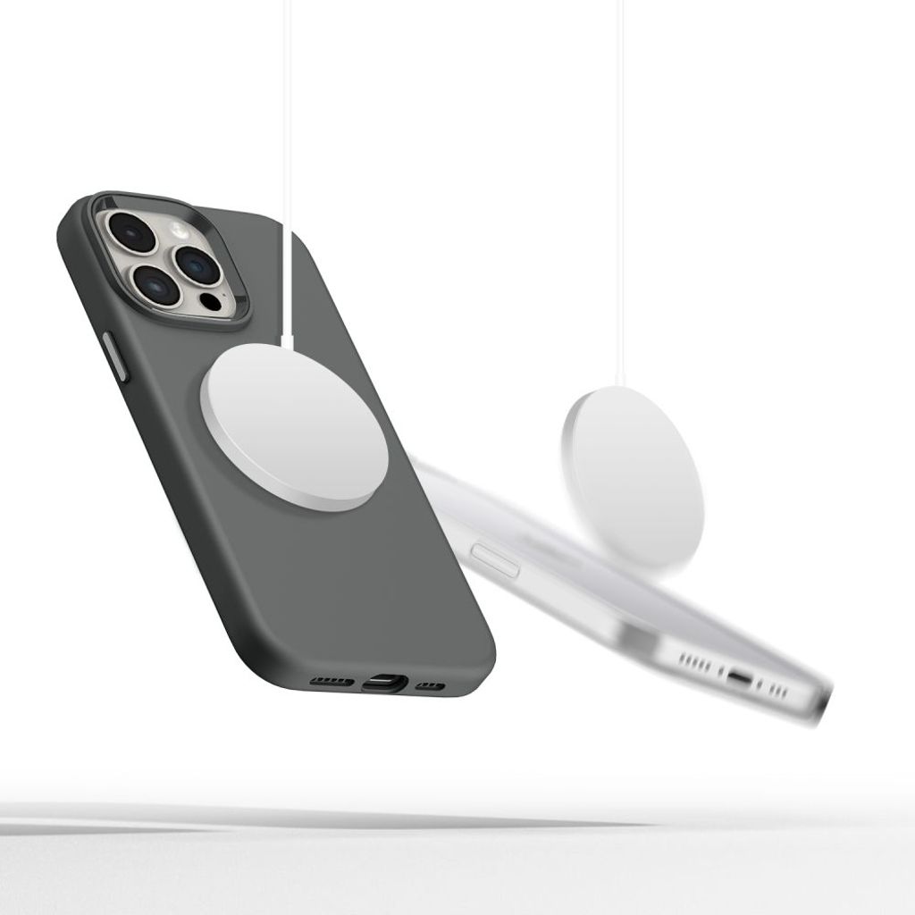 Tech-Protect Silicone Pure Magsafe Deksel til iPhone 15 Pro Max - Grå