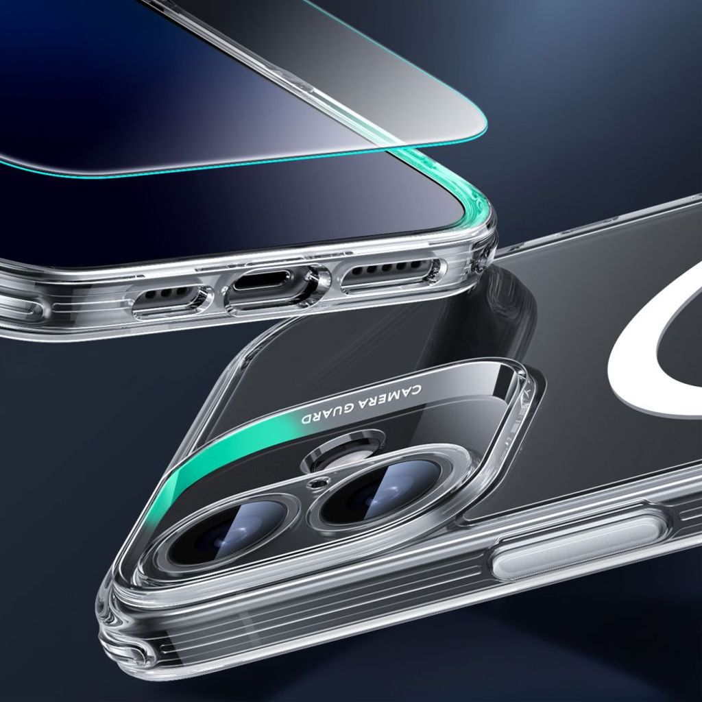 ESR Classic Pro Halolock MagSafe Set Cover & Skærmbeskyttelse til iPhone 16 - Gennemsigtig