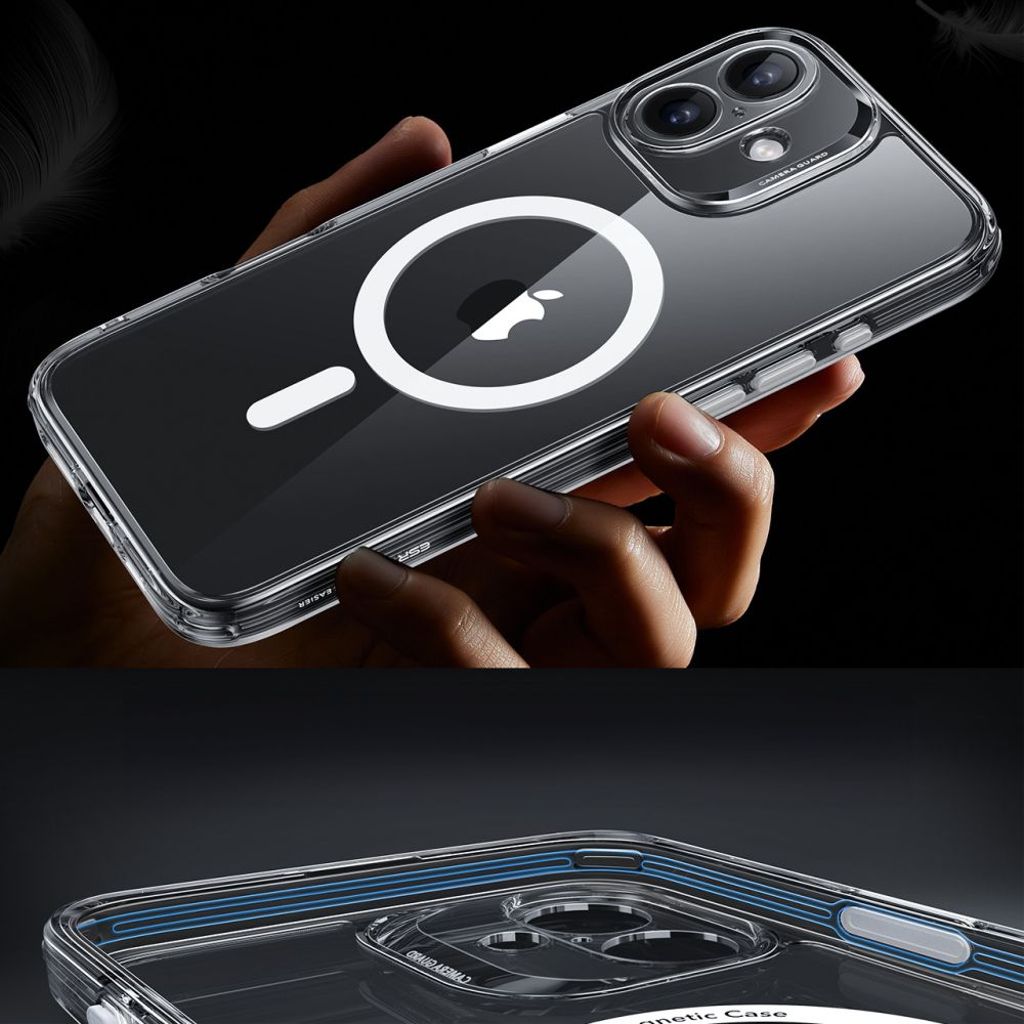 ESR Classic Pro Halolock MagSafe Set Cover & Skærmbeskyttelse til iPhone 16 - Gennemsigtig