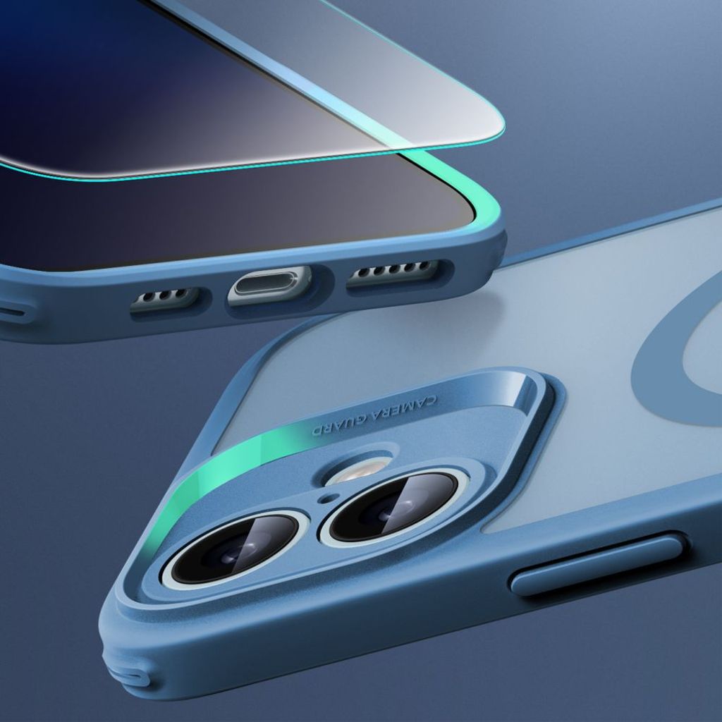 ESR Classic Pro Halolock MagSafe Set Cover & Skærmbeskyttelse til iPhone 16 - Blå