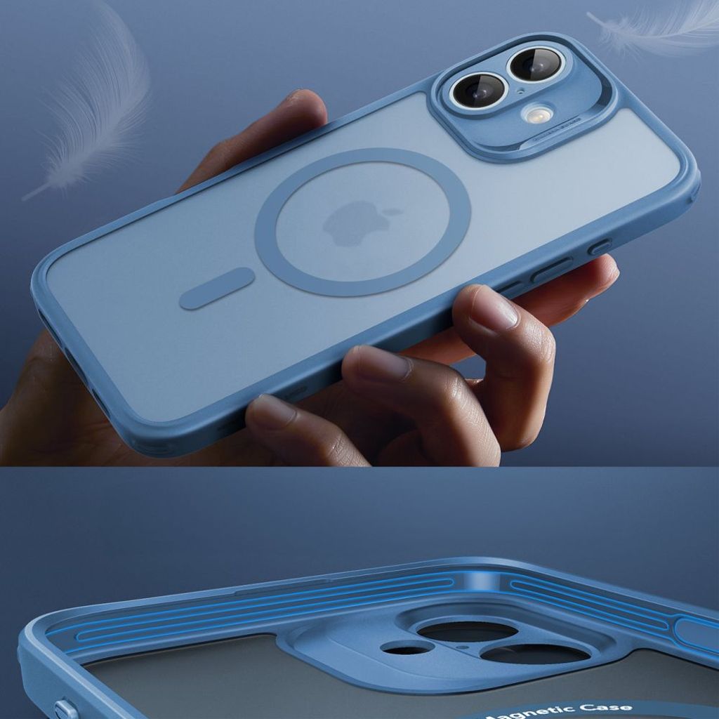 ESR Classic Pro Halolock MagSafe Set Cover & Skærmbeskyttelse til iPhone 16 - Blå