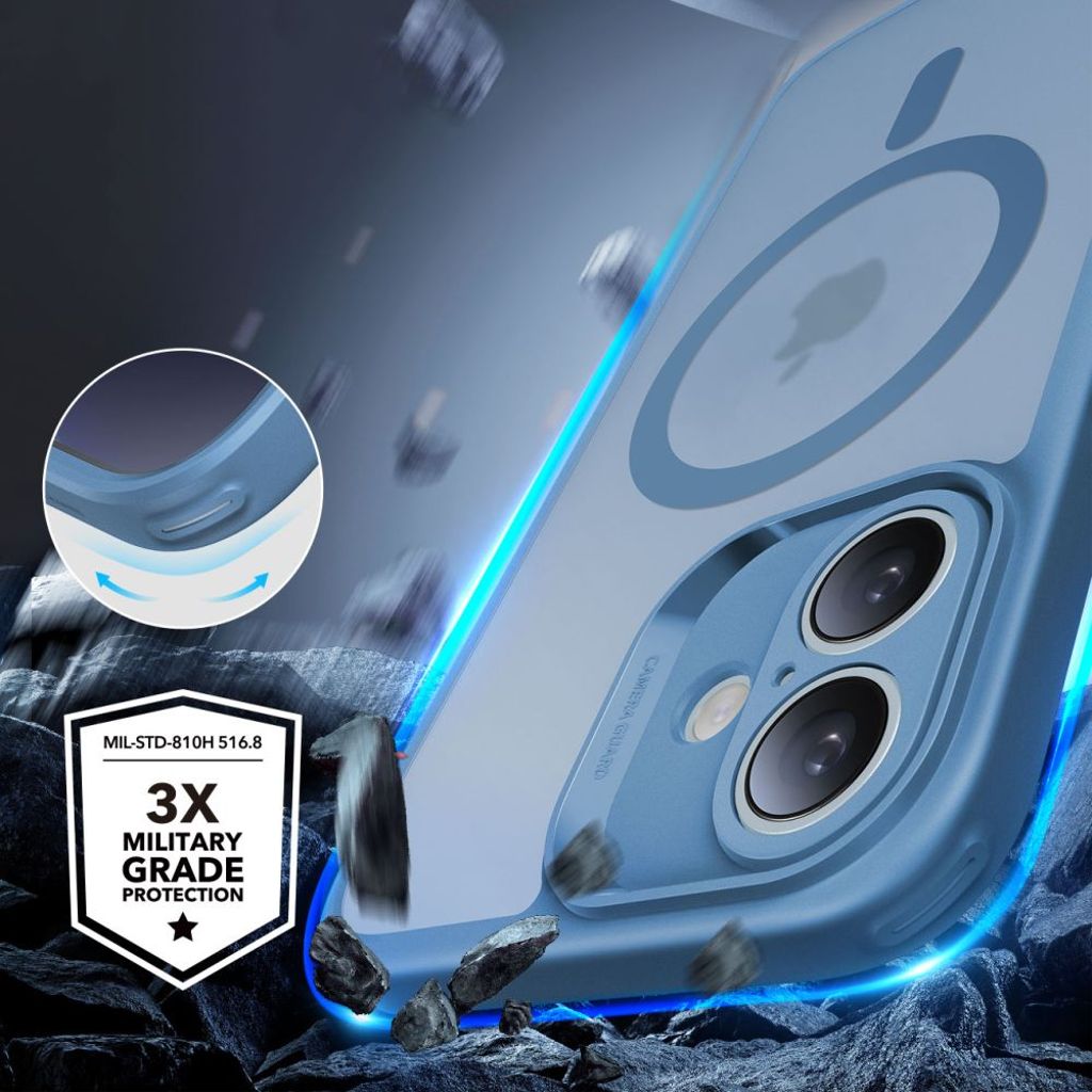 ESR Classic Pro Halolock MagSafe Set Cover & Skærmbeskyttelse til iPhone 16 - Blå