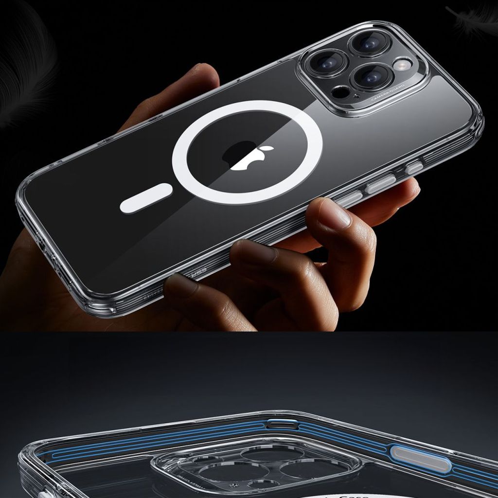 ESR Classic Pro Halolock MagSafe Set Cover & Skærmbeskyttelse til iPhone 16 Pro Max - Gennemsigtig