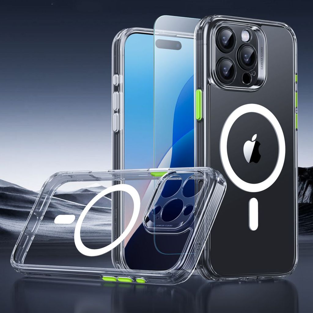 ESR Classic Pro Halolock MagSafe Set Cover & Skærmbeskyttelse til iPhone 16 Pro Max - Gennemsigtig