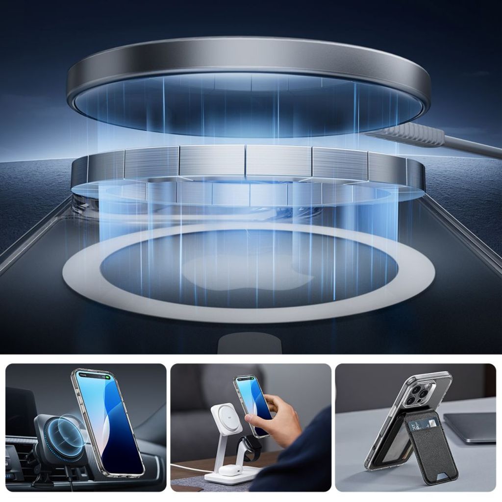 ESR Classic Pro Halolock MagSafe Set Cover & Skærmbeskyttelse til iPhone 16 Pro Max - Gennemsigtig